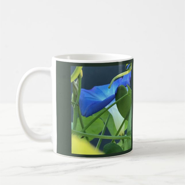 Caneca De Café Cálice-de-Ipomoea Azul (Esquerda)
