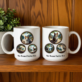Caneca De Café Calico Cat 6-Image Café Mug Design