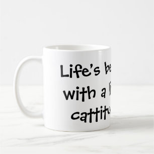 Caneca De Café Calico Kitten Whimsical com Cattitude