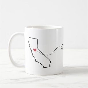 Caneca De Café Califórnia a Michigan - Heart2Heart Coffee Mug