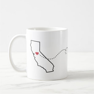 Caneca De Café Califórnia a Montana - Heart2Heart Coffee Mug"