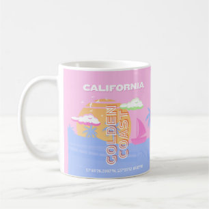 Caneca De Café Califórnia, Arte de Viagem, Preppy