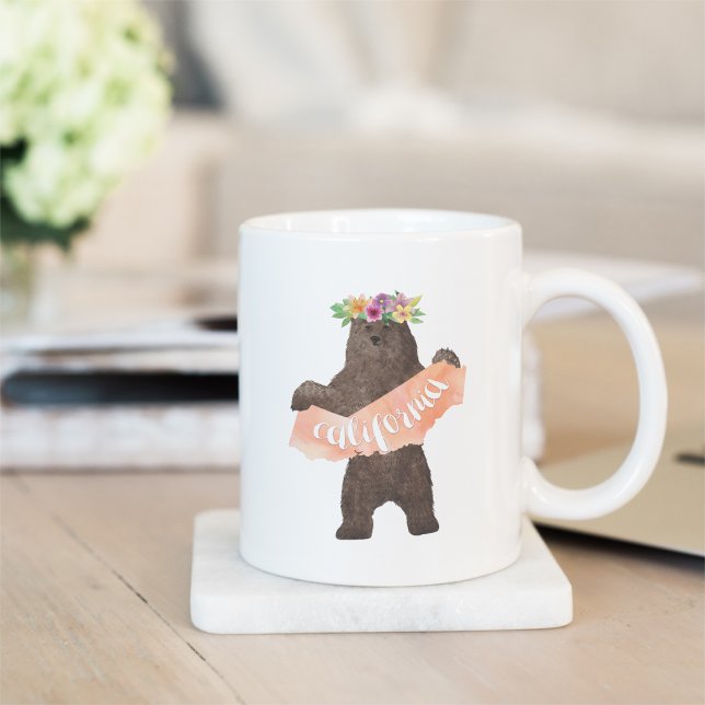 Caneca De Café California Boho Bear (Criador carregado)