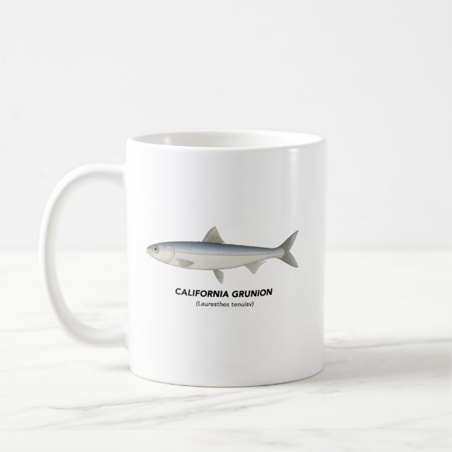 Caneca De Café California Grunion - Marine Animal da Califórnia (Esquerda)
