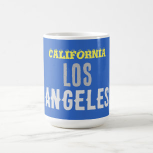 Caneca De Café California Los Angeles City USA Retro Vintage Blue