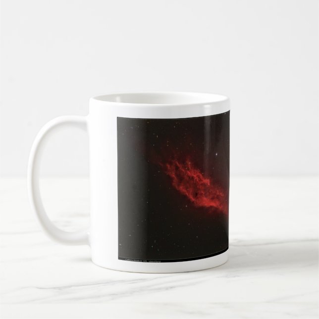 Caneca De Café California Nebula NGC 1499 com Pleiades (Esquerda)