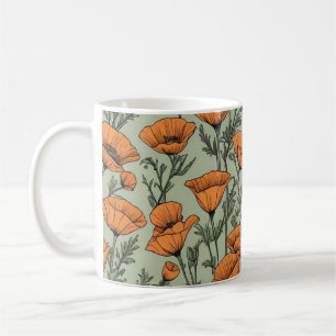 Caneca De Café California Poppy Orange Flower
