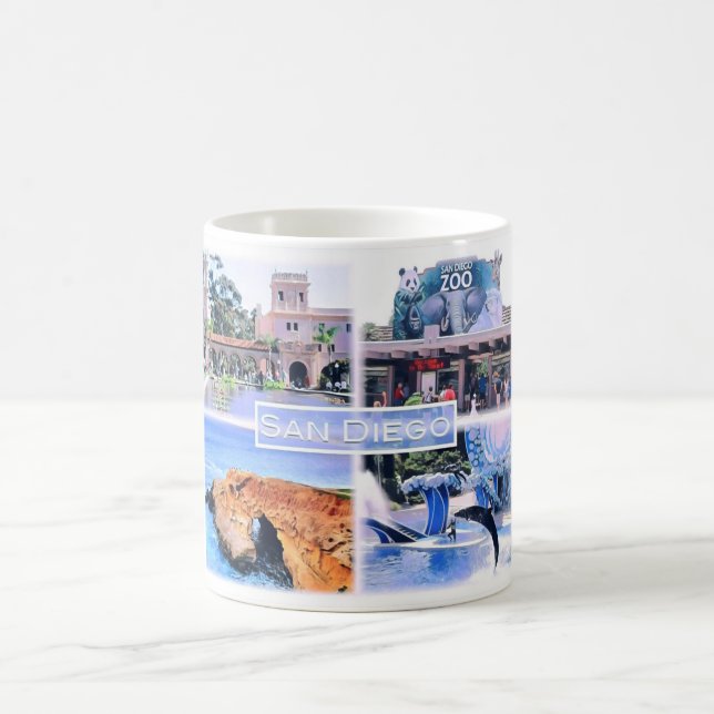 Caneca De Café Califórnia - San Diego - Mosaico - EUA - (Centro)
