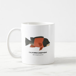 Caneca De Café California Sheephead - Animais Marinhos da Califór