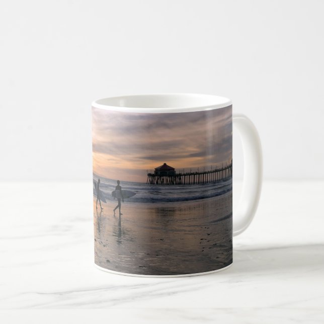 Caneca De Café California Surfers no Sunset (Frente Esquerda)