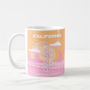 Caneca De Café California, Viagem Art, Preppy, Preppy Viagem