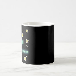 Caneca De Café Caligrafia Árabe Moderna "Salaam" Paz Floral Ae