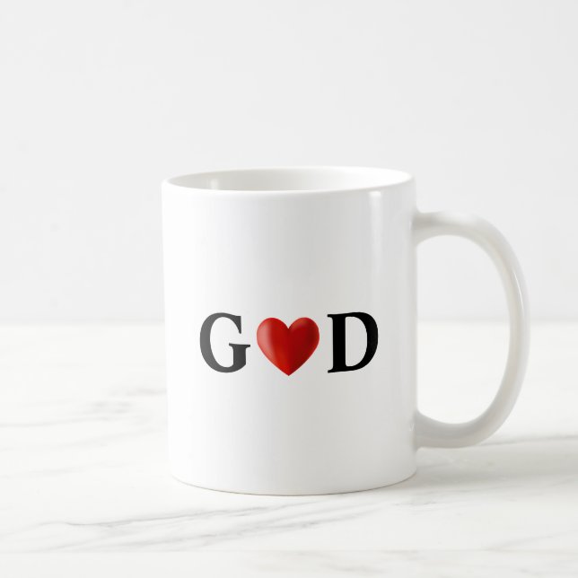 Caneca De Café Caligrafia Coração de Deus (Direita)
