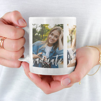 Caneca De Café Caligrafia de fotos de Formando minimalista