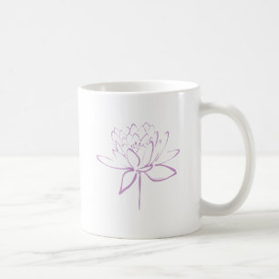 Caneca De Café Caligrafia de Lotus (lavanda)