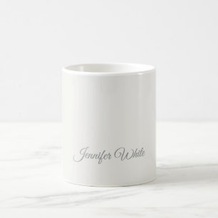 Caneca De Café Caligrafia Elegante Cor Pastel Negrito Retro