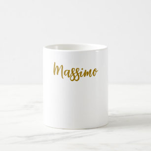 Caneca De Café Caligrafia Profissional Elegante Cor Dourada
