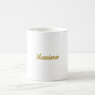 Caneca De Café Caligrafia Profissional Elegante Cor Dourada