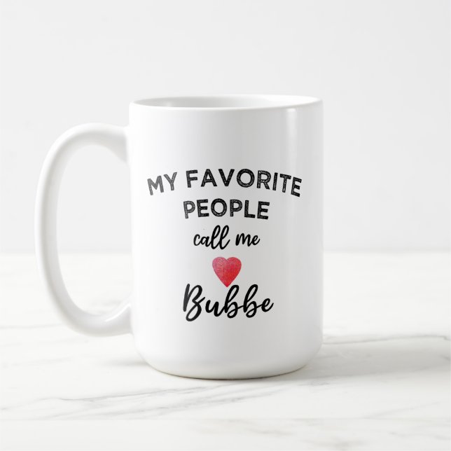 Caneca De Café Call Me BUBBE Yiddish Grandmother Jewish Grandma (Esquerda)