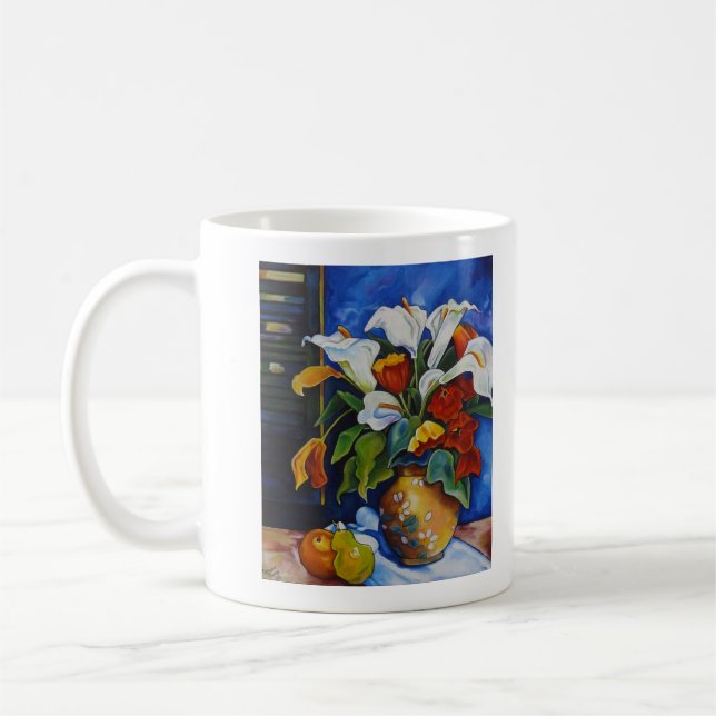 Caneca De Café Calla Lily & Poppies 11 oz Classic Mug (Esquerda)
