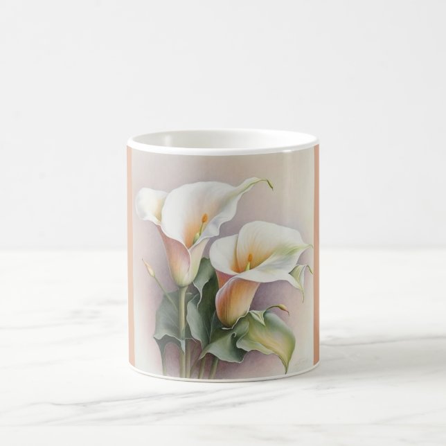 Caneca De Café Calla lírios aquarela (Centro)