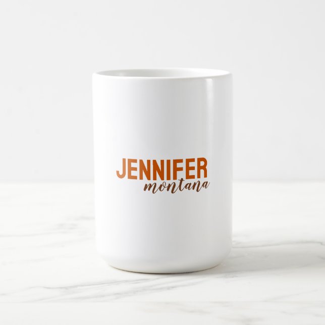 Caneca De Café Calliografia - Placa Elegante Adicionar Nome Própr (Centro)