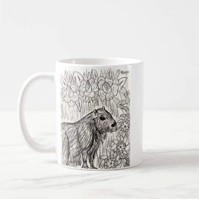 Caneca De Café Calm Capybara (Esquerda)