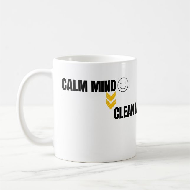 Caneca De Café Calm Mind Smart Trading Minimal Chart Art (Esquerda)
