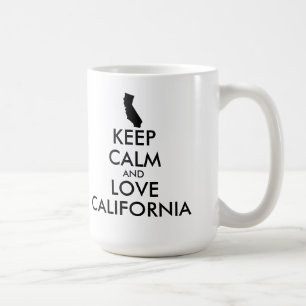 Caneca De Café CALMA E CALIFÓRNIA DE AMOR personalizáveis