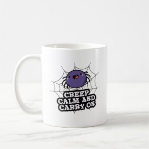 Caneca De Café Calma E Carregar De Aranha Engraçada