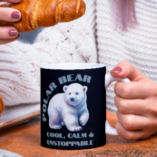Caneca De Café Calma Legal do Urso Polar e Imobilizável