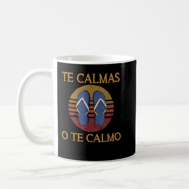 Caneca De Café Calmas O Calmo Funny Sandals Espanholas De Auto-fa (Esquerda)