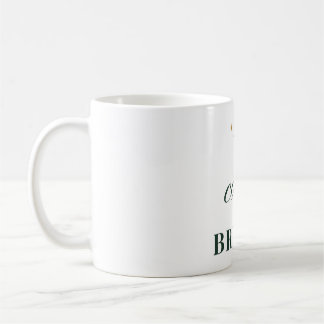Caneca De Café Calmo e Brilhante Tipografia de Estrela de Natal E