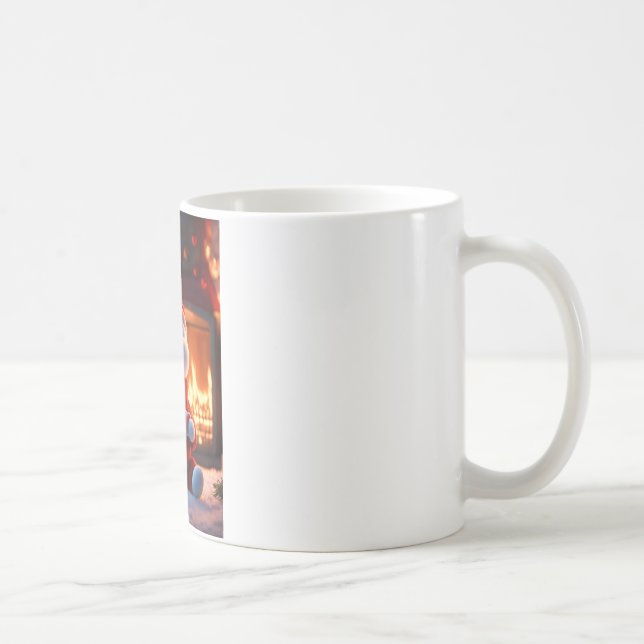 Caneca De Café Calor de inverno - Design Cozy Mug com Flocos de n (Direita)