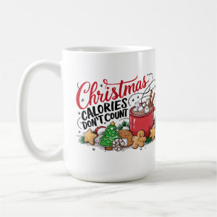 Caneca De Café Calorias de Natal Engraçadas Não Contem