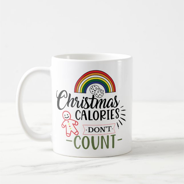 Caneca De Café Calorias de Natal Não Contam (Esquerda)