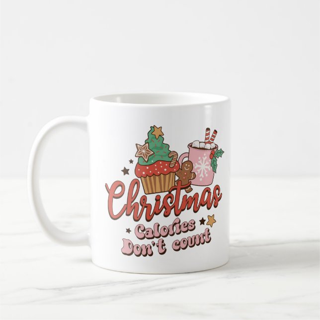 Caneca De Café Calorias de Natal Não Contem (Esquerda)