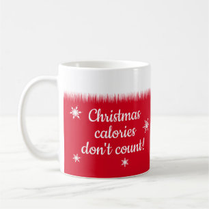 Caneca De Café Calorias de Natal Não Contem Engraçadas Personal
