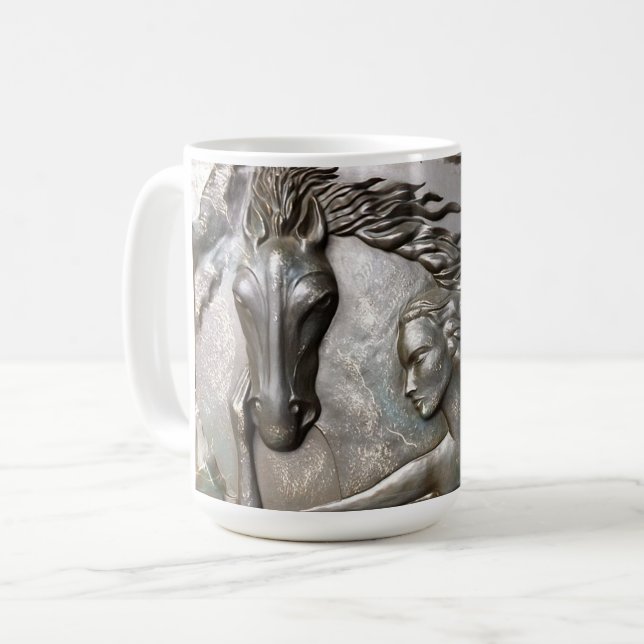 Caneca De Café Cama Cerâmica de Vento Selvagem  (Frente Esquerda)