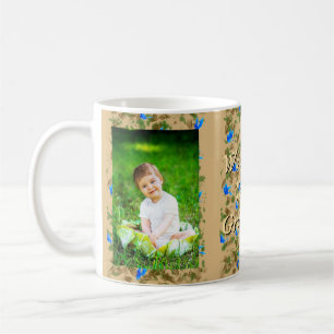 Caneca De Café Cama de Aves Azuis