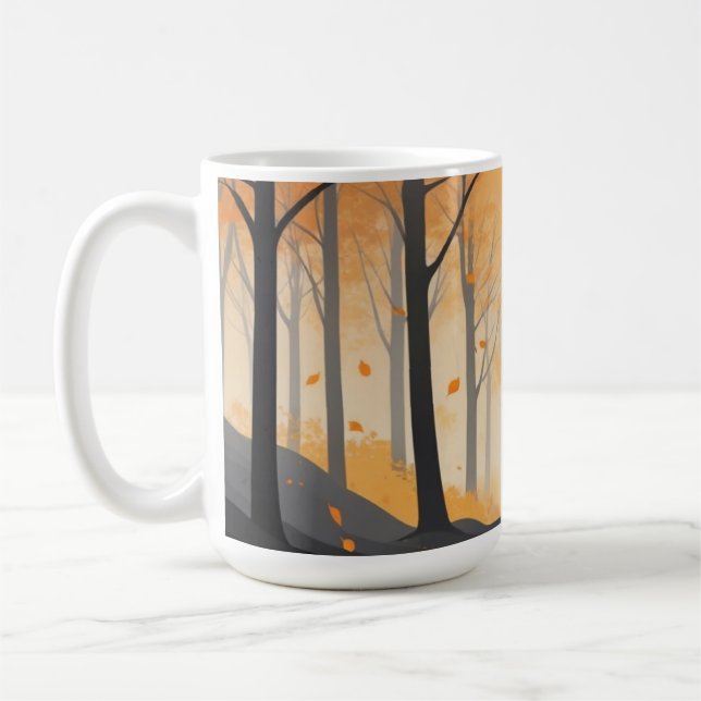 Caneca De Café Cama de Café da Floresta do outono - Taça de Café  (Esquerda)