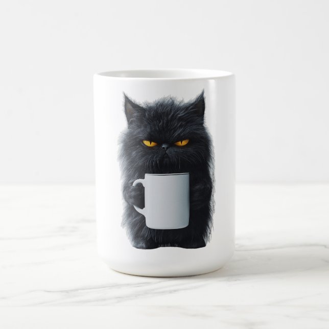 Caneca De Café Cama de café de gato cáustico - Design de peça cer (Centro)