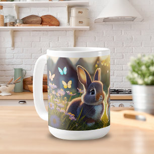 Caneca De Café Cama de cerâmica "Springtime Bunnies"