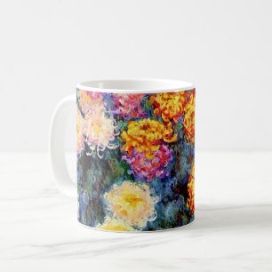 Caneca De Café Cama de Chrysanthemums por Monet