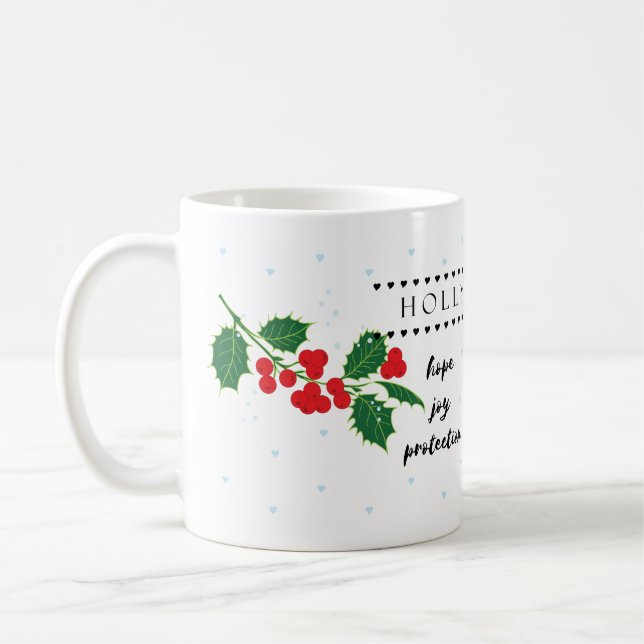 Caneca De Café Cama de Flor de Nascimento de Dezembro com Signifi (Esquerda)