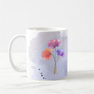 Caneca De Café Cama de Flores de Água