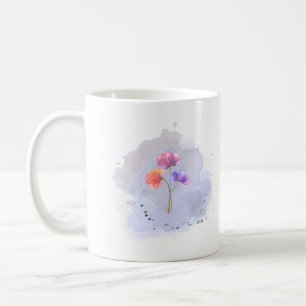Caneca De Café Cama de Flores de Água