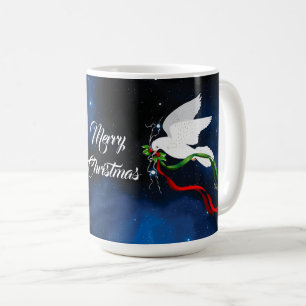 Caneca De Café Cama de Natal de Dove Branca