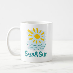 Caneca De Café Cama Do Mar E Sol