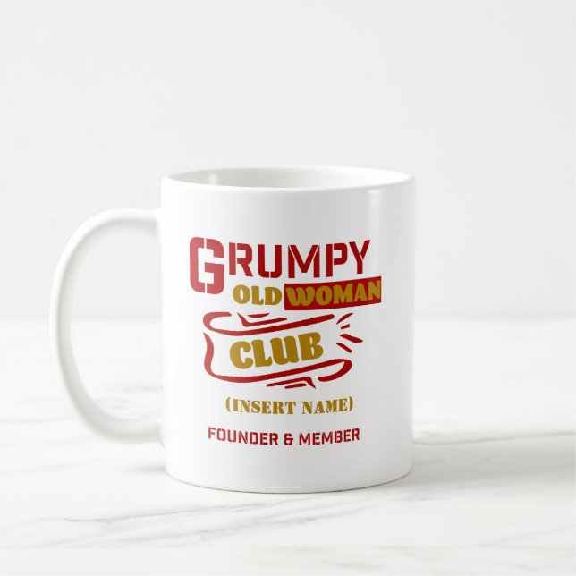 Caneca De Café Cama Engraçada Personalizada - Clube da Mulher Vel (Esquerda)